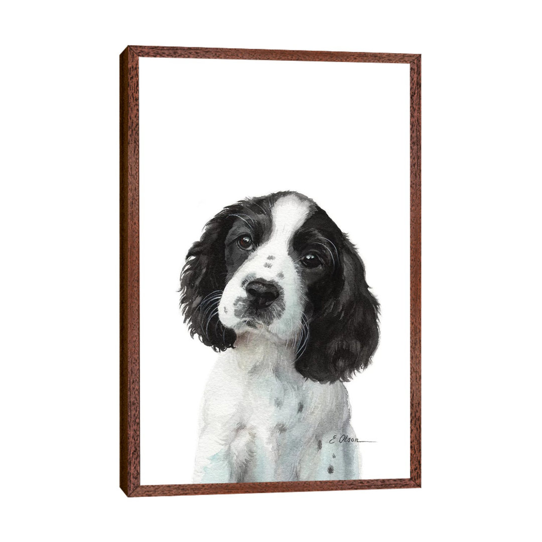 English Springer Spaniel Puppy - Painting on Canvas