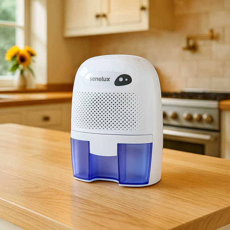 Senelux Mini Dehumidifier, 250ml per day dehumidifier with automatic shut off when full