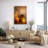 Zen Stones "Tranquil Massage Spa With Warm Burning Candle Artwork, Warm Relaxing Vertical Bathroom Wall Pictures, Large Framed Canvas Giclee Print Wall Art"-56324660-124834246