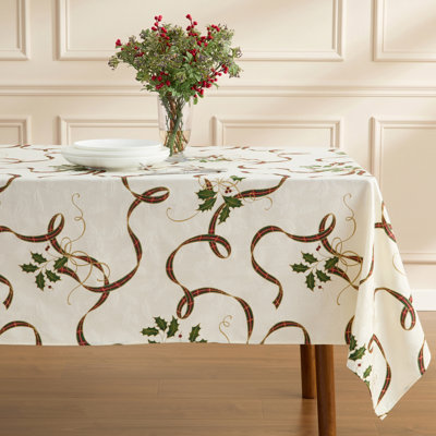 Nappe Lenox Holiday Nouveau à rubans, multicolore - 178 cm x 178 cm