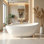 63" Solid Surface Freestanding Bathtub