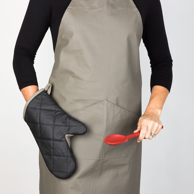Tablier de cuisine en coton, Gris
