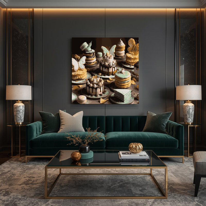 Art mural sur toile noir, H 12 po x l 12 po