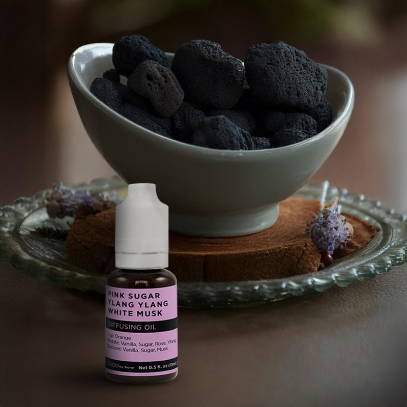 Huile diffusante, Sucre rose / ylang ylang / musc blanc