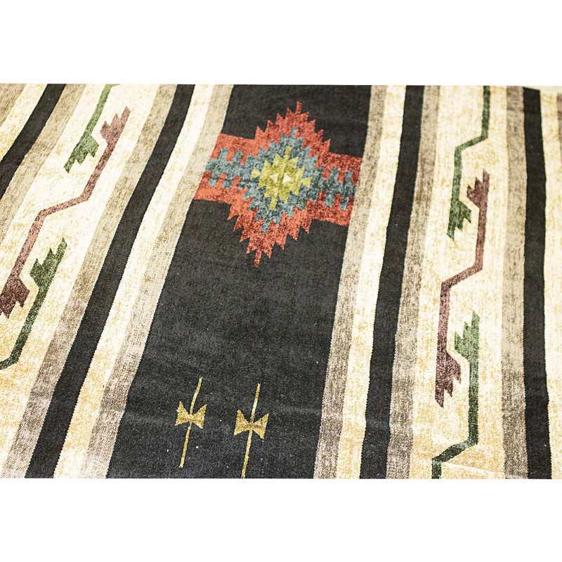 Hand Knotted Cotton Area Rug in Multi