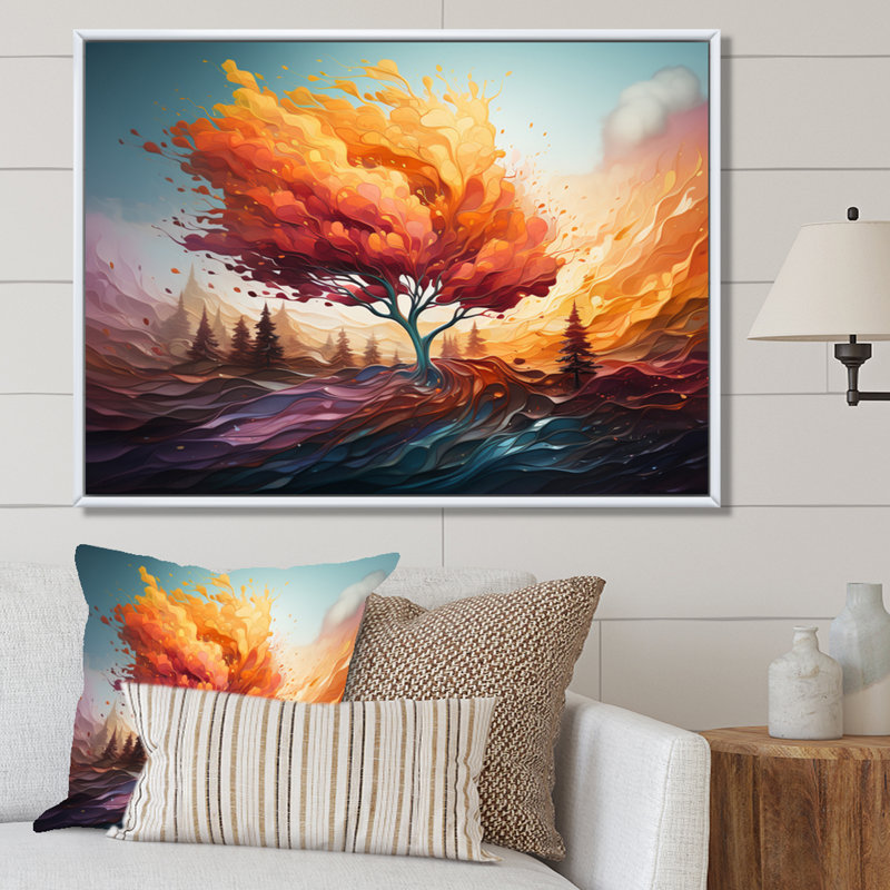 «Redwood Tree Majesty In Motion II», reproduction d'art sur toile, H 30 po x l 40 po x P 1,5 po, Blanc