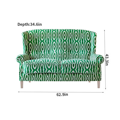 Simple Solid Wood Sofa Upholstered 62.9'' Sofa