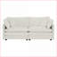 Canapés-lits, causeuse 2 pièces & amp; Ensemble de chaises, structure en bois massif | Mid-Century moderne | Chenille blanche neige-692622720
