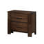 Table de chevet en bois avec 2 tiroirs au fini chêne