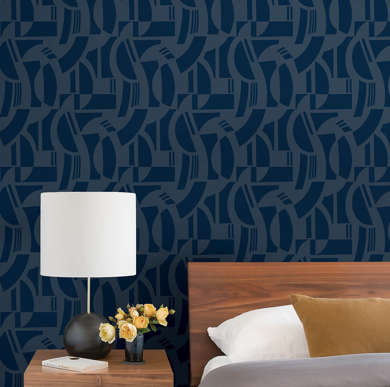 Carter Wallpaper Double Roll, Blue