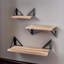 Adagio Rustic Wooden 3 Floating Shelf Set Wall Mounted Storage Shelves Display Rack