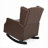  1-Seat Rocking Wingback Chair, Contemporary Faux Leather Upholstered Classic Brown for Living Room