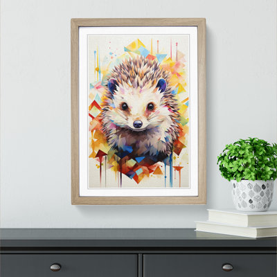 Hedgehog Geometric No.2 - Framed Print