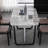 Durable Grey Rock Slab Stabilizes Dining Table-155202095