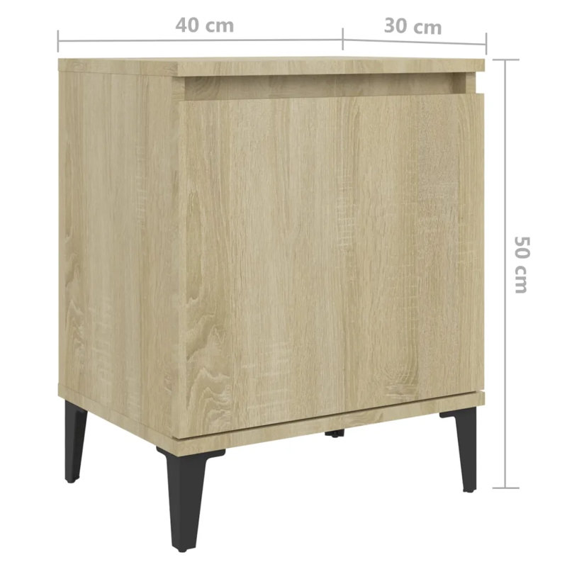 Southwold 40cm W Bedside Table, Sonoma Oak