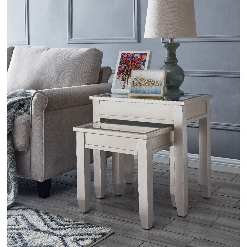 Christopher Glass Top Nesting Tables