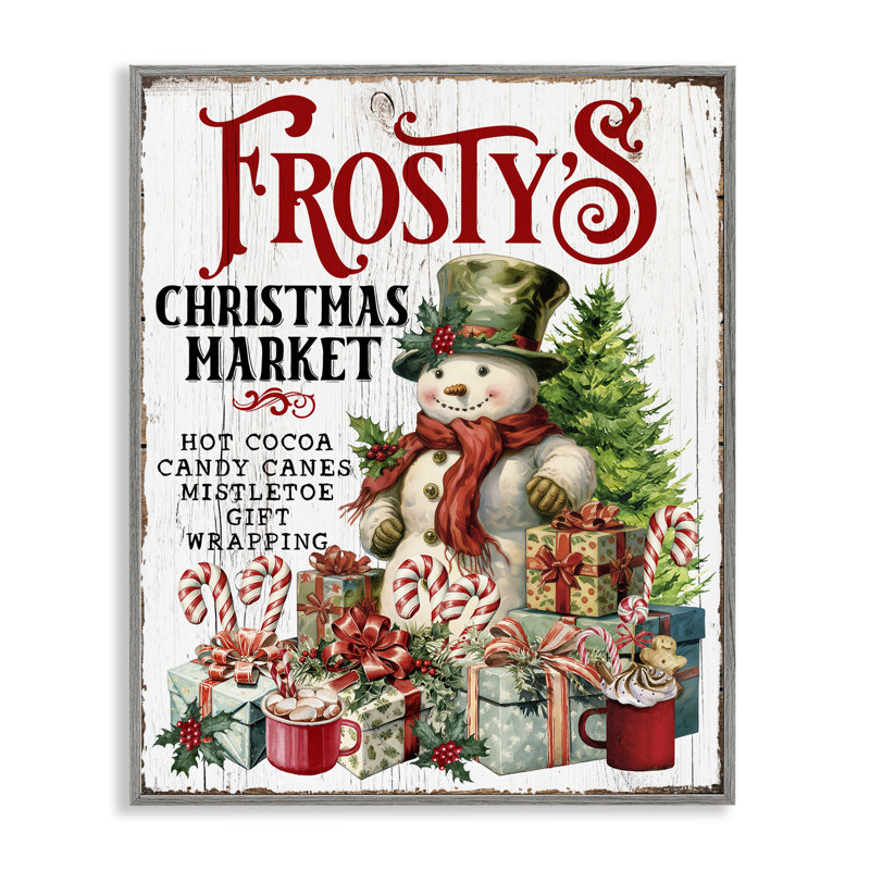 «Frosty Christmas Market», estampe numérique encadrée par Creatif Belle, Estampe numérique Farmhouse, H 20 po x l 16 po