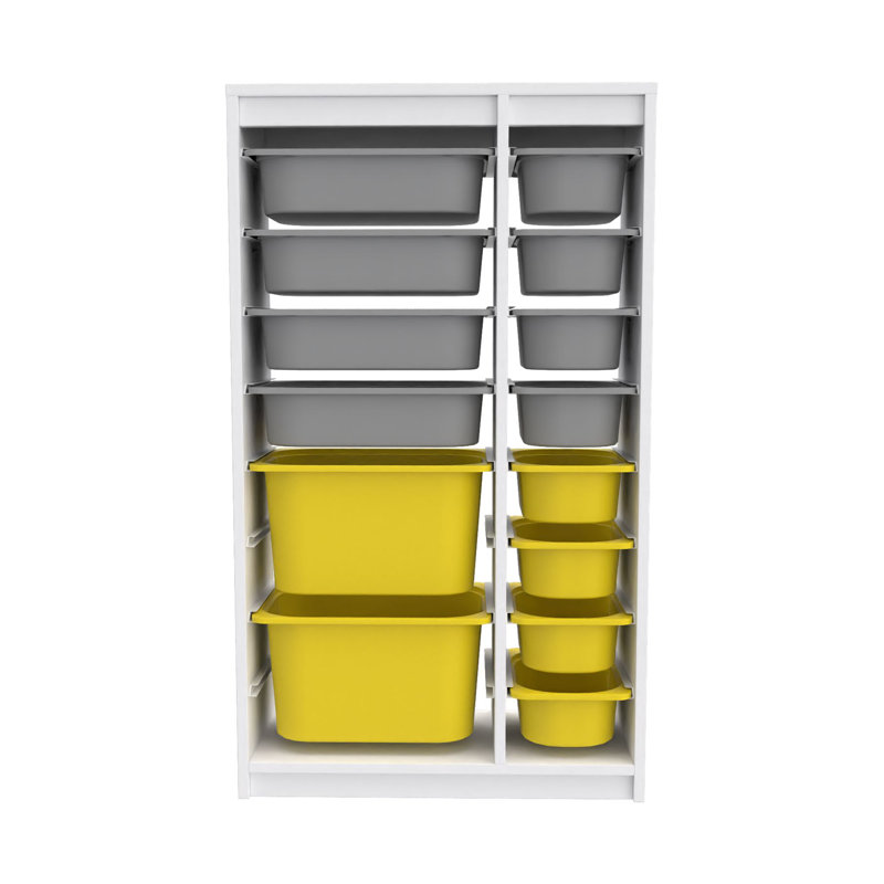 Armoire polyvalente moderne | 100% panneau de particules enduit de mélamine, épaisseur: 0,7 pouce | Comprend de nombreuses tablettes, des pieds en plastique et une conception murale | Parfait pour le bureau à domicile, le salon ou les solutions de rang