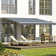 Dakota Fields Polyester Green Cover Retractable Patio Awning