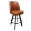 Ensemble de 2 tabourets de bar pivotants, îlot de cuisine moderne en cuir synthétique