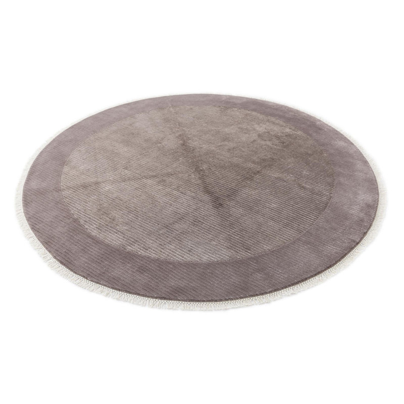 Tapis rond brun clair Murry