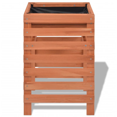 Planter Raised Flower Bed with Lining Patio Plant Box Solid Fir Wood