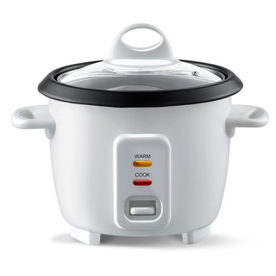 Mishcdea Mini Rice Cooker 2 Cups Uncooked & Steam Tray, Portable Small Food Steamer, Removable Non-stick Pot, Keep Warm, For Grains, Soups, Oatmeal Or -  XM-RC-X1-WH