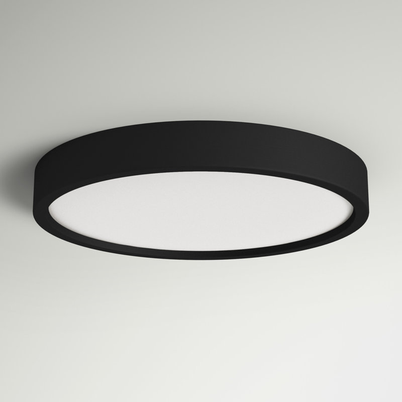 Naquin Acrylic LED Flush Mount, 1" H x 7.5" W x 7.5" D, Oil Rubbed Bronze