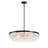 Kloie 6-Light  24" Antique Black Finish Crystal Chandelier