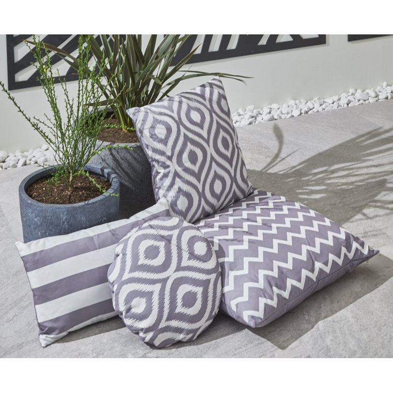 Indoor / Outdoor Square Throw Cushion, Grey