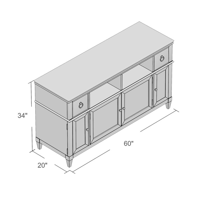 Millis Unfinished TV Stand for TVs up to 65"