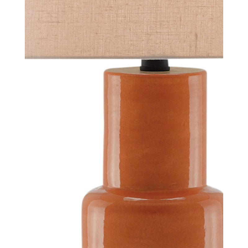 Janeen Ceramic Table Lamp, Orange
