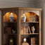 Vitrine avec tablettes réglables et éclairage DEL 3 couleurs-129981709