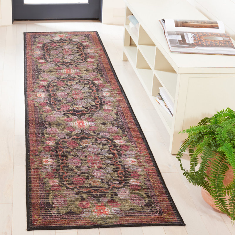 Besarabian Performance Machine Washable Floral Rug, Runner 2' x 8'