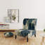 «Ginko Leaves In The Wild», photographie rétro - Fauteuil de chambre rembourré de style campagnard, fauteuil d'appoint à motif floral