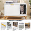 Enceinte de litière pour chat 32 po blanche moderne-1534661813