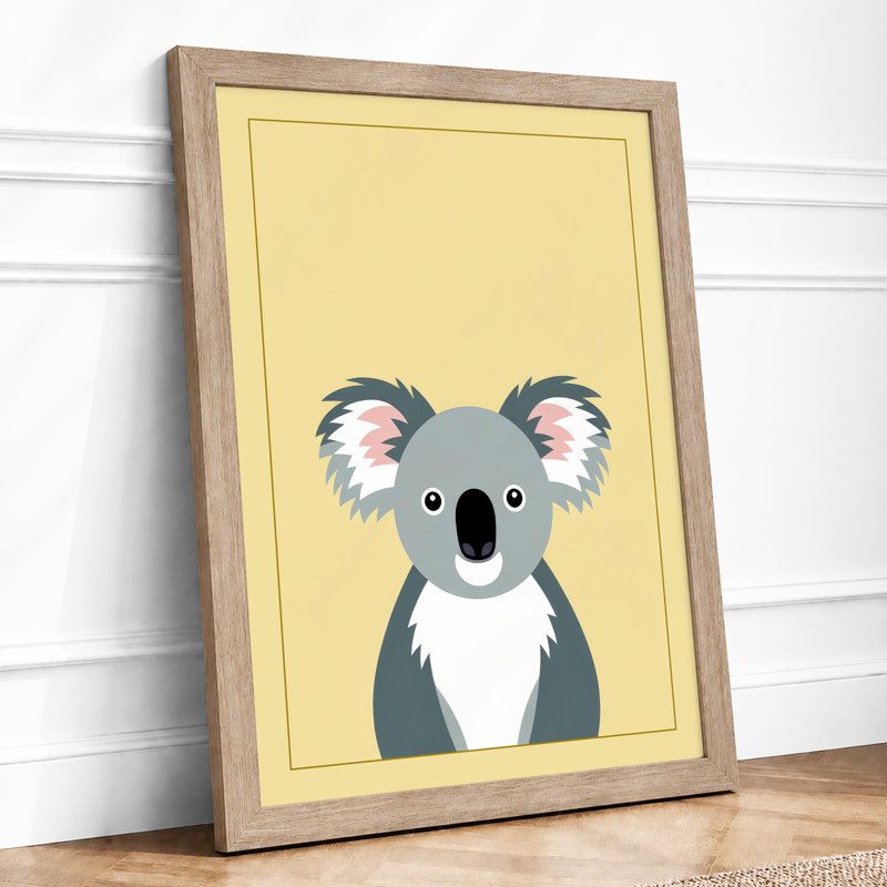 Gentle Koala Modern - Framed Print, A1 - 84.1 x 59.4 cm, Oak