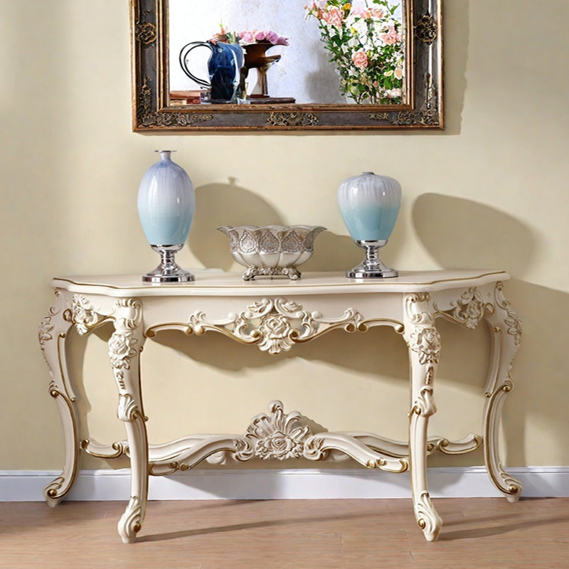 Console American, Ivoire blanc, H 31,5 po x l 71,3 po x P 13,8 po