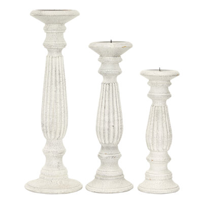 Ensemble de chandeliers de table en bois 3 pièces