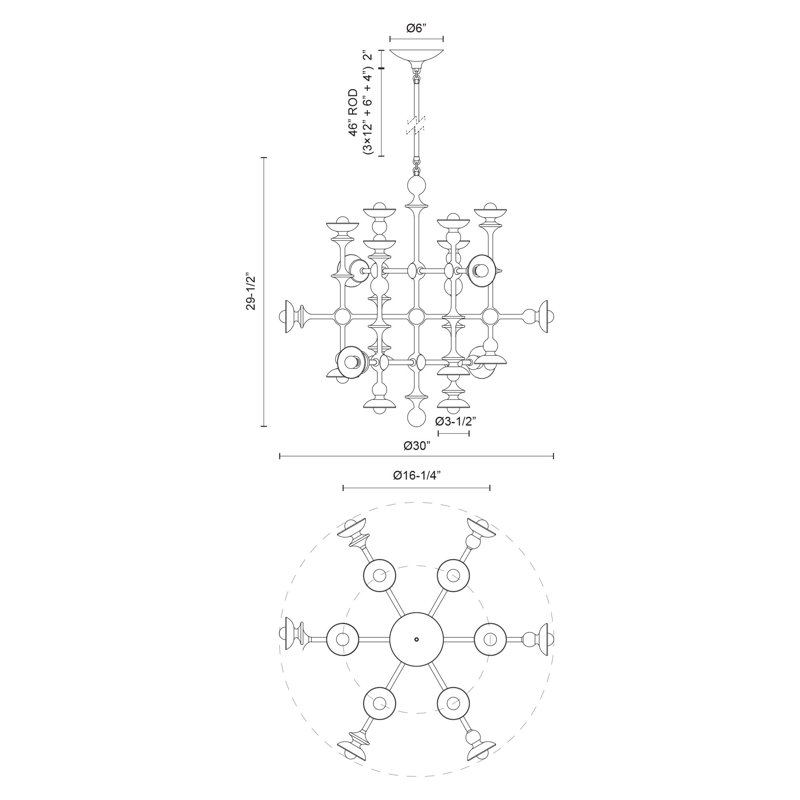 Cadence 18 - Light Chandelier