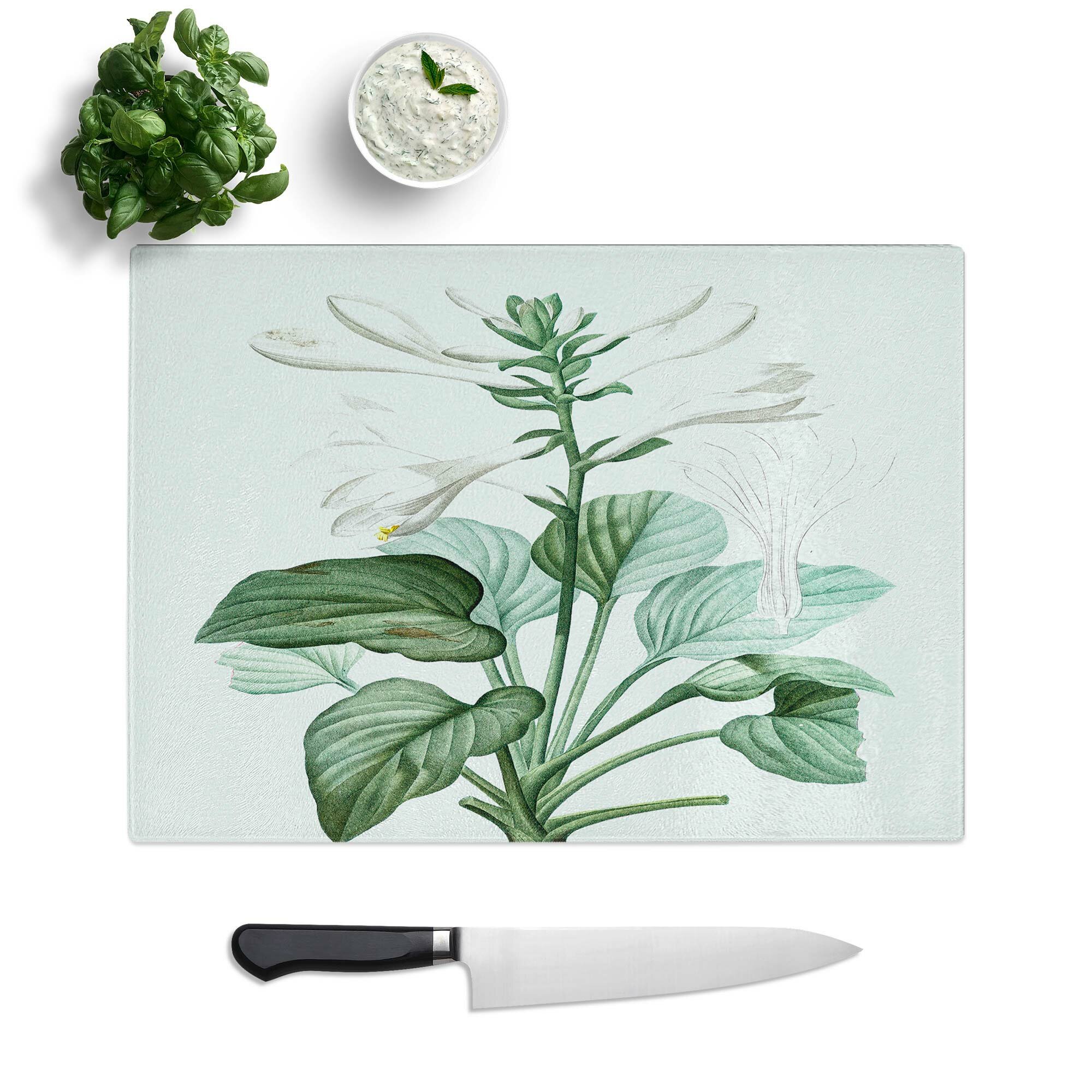 Green + White Large Cutting Board