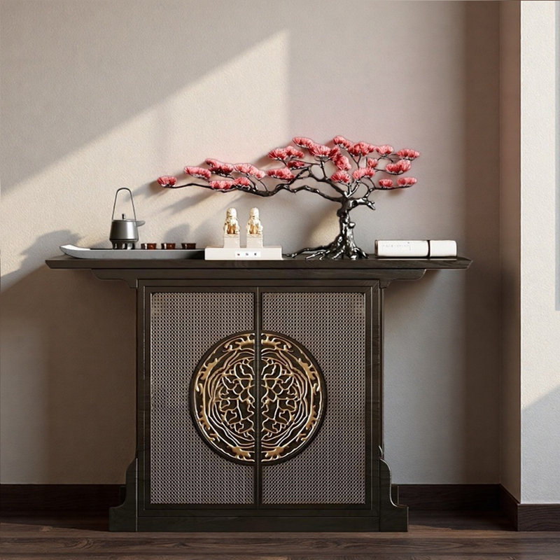 Nouvelle console de style chinois, H 35,4 po x l 47,2 po x P 15,7 po