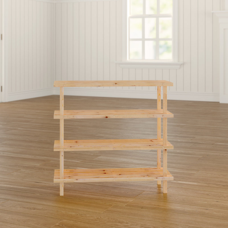 12 Pair Solid Wood Shoe Rack
