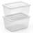 Sterilite 58 Qt Storage Boxes, Clear Plastic Containers w/ Lid, Set of 12, White