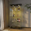 Vitrine en verre avec lumières DEL