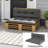 Outdoor Bench Cushions Set 47"x30", Set of 2 Splash-resistant Patio Seat and Back Cushions, 4 Inch Thick Fade Proof with Tufted Design Furniture Replacement Cushions for Garden(Dark Gray&Black)-2023683129
