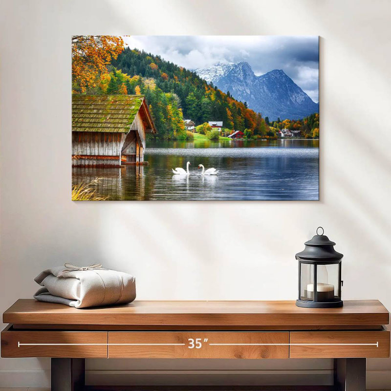 Alvord Grundlsee Swans, H 16 po x l 24 po