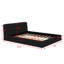 Lit plateforme en tissu d'ameublement-81299739