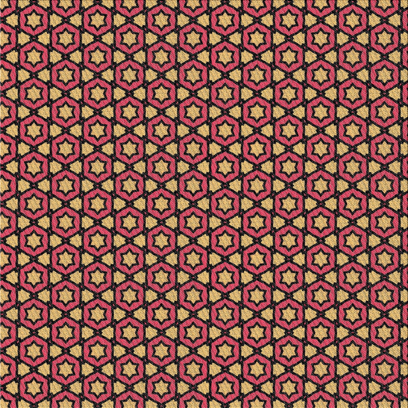 Tapis brun à motif géométrique, Carré 6 pi