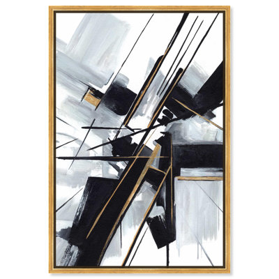 Art Remedy, art sur toile noir et blanc emboîtable noir
